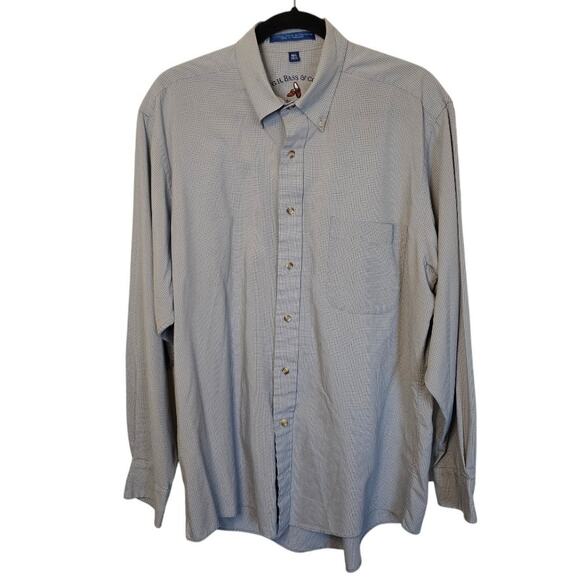 G.H. Bass & Co. Button-Down Shirt – Size 16.5 34/35 – Tan/Black Checkered - Picture 1 of 6